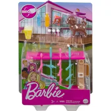 Boneca Barbie Cenario Mesa De Pebolim Noite Dos Jogos C/ Pet