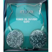 Fone De Ouvido Gato Gatinho Inova Fon-7432 Verde