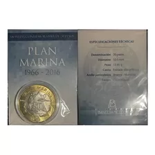 Blister Original 20 Pesos Conmemorativa 50 Años Plan Marina