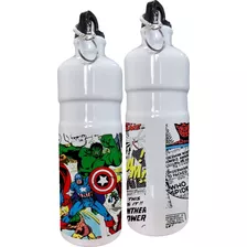 Botella De Agua Metalica Acero Inoxidable Marvel Historieta