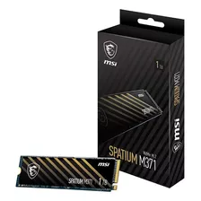 Disco Interno Ssd 1tb Nvme M2 Pcie Gen 3 Msi Spatium M371 Color Negro