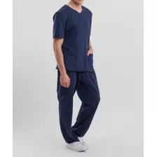 Pijama Cirúrgico Scrub Masculino Com Elastano Gola V