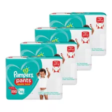 Kit 04 Pac.fraldas Pampers Pants Ajust.tot. Tam Xxg ,168 Uni