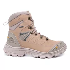 Bota Adventure Militar Couro Palmilha Gel Trilha Cano Alto