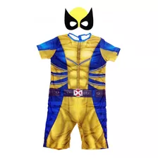 Fantasia Infantil Wolverine Xman, Brinde Máscara Eva