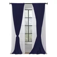 Juego De Cortinas Aline 4 Paños 145x210 En Modo Hogar