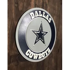 Logo Circular Dallas Cowboys En Madera Mdf