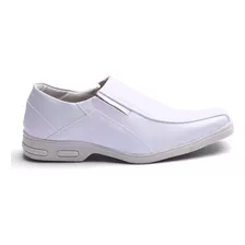 Sapato Branco Enfermagem Masculino Confortavel Resistente 
