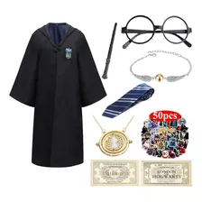 58 Pçs/set Harry Potter Gryffindor Cloak Tie, Óculos, Varinh