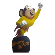 Estatua De Resina Super Mouse (mighty Mouse) Hanna Barbera 