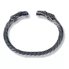 Pulsera Díos Quetzalcóatl Plata 925 Ajustable Dragón Hombre