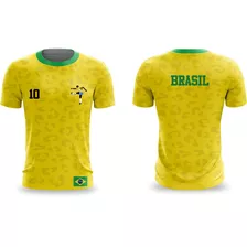 Camiseta Camisa Seleção Brasil Copa Do Mundo Onça 2
