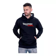 Moletom Blusa Frio Moto Grau Triumph Bonnevile Adventure