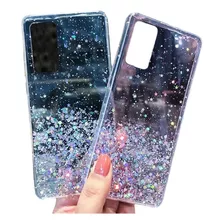 Funda Para Samsung S20fe Con Brillos Reforzada Translucida