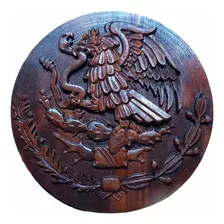 Escudo Nacional Mexicano Tallado En Madera