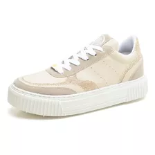 Tênis Sneacker Feminino Brilho Off White Original Dubuy