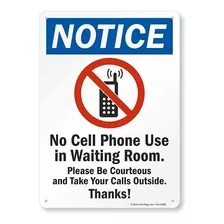  Aviso - No Uso Del Teléfono Celular En Sala De Espera Por F