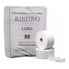 Papel Higiênico Ribeiro Rolão Luxo 8 Rolos De 300 Metros