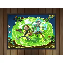 Quadro Decorativo Desenho Arte Rick And Morty Decorar 