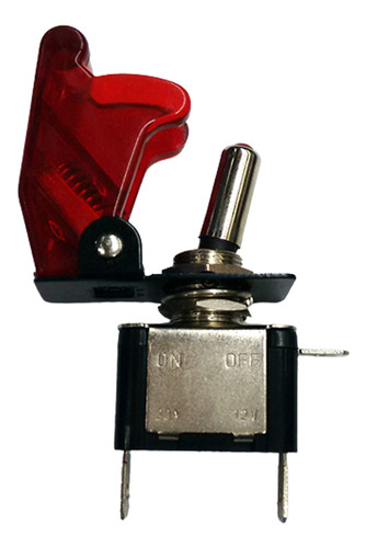 Interruptor Llave Tipo Avion Con Luz Roja Contacto 12v Auto