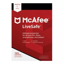 Mcafee Livesafe 1 , 2 O 3 Años Dispositivos Pc Ilimitados/