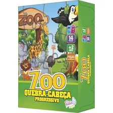 Quebra Cabeça Infantil Brinquedo Progressivo 14 Pçs Zoo