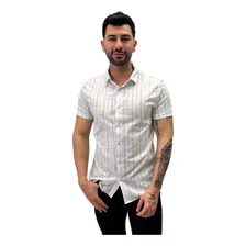 Camisa Sibra Slim Manga Curta Listrada Masculina