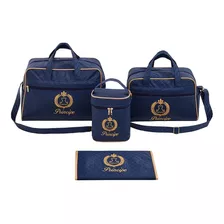 Kit Bolsa Bebê Saída Maternidade Menino Azul Marinho