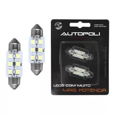 Par Lâmpadas Led Torpedo 36mm Luz De Teto E Placa Automotivo