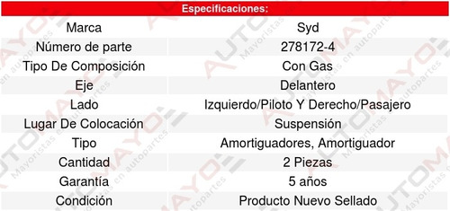 2 Amortiguadores Suspension Gas Delantero Spark 11/15 Foto 4