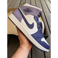 Tenis Jordan_1 Mid Purple Blueberry 29 Cm Originales