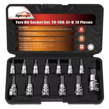 Epauto Juego De Llaves Torx Bit Star Socket T8-t60 Cr-v...