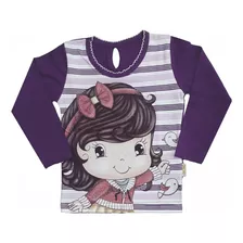 Blusa Princesa Manga Longa Feminina Infantil Nº 2