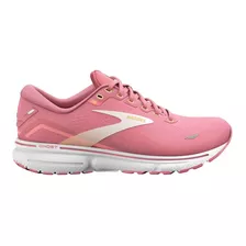 Tenis Brooks Running Ghost 15 Rosa Blanco Mujer Maratón