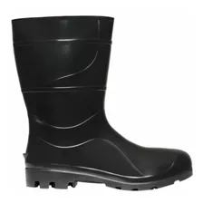 Bota De Pvc Preta Cano Médio Cartom R206 