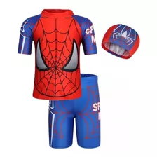 Spiderman Traje De Baño Niño Hombre Araña Rashguard Natacion