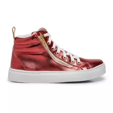 Tênis Sapato Feminino Botinha Cano Alto Lançamento Sneaker 