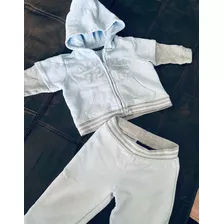 Conjunto Moletom Calvin Klein Jeans Ck Bebê 3 A 6 Meses