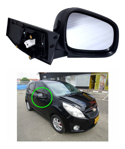 Espejo Derecho Electrico Chevrolet Spark Gt 2010 - 2014 Foto 5