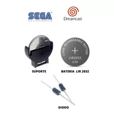 Kit Bateria Recarregável Suporte Para Sega Dreamcast Lir2032