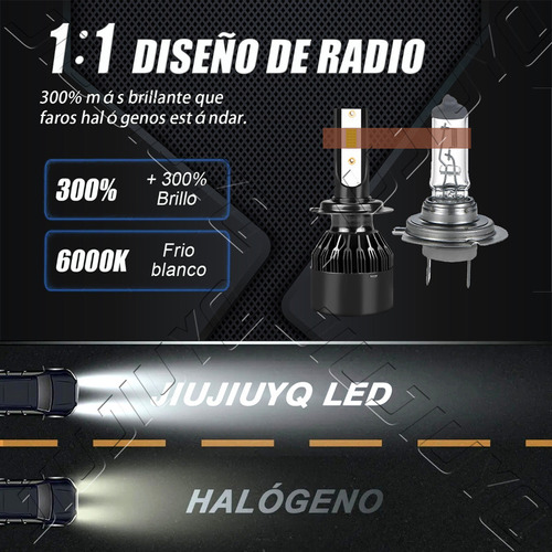 14000lm Kit Focos Led H7 H11 Haz Alto Y Bajo Para Toyota Foto 6