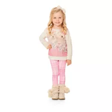 Conjunto Feminino Blusão Em Pelucia Urso C/ Legging Nº 2