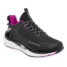 Zapatillas Head Tunez Mujer Negro Deportiva Running Gym 