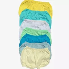 Pacote Com 6 Shorts Com Punho Para Bebês 100% ALG. (p,m E G)