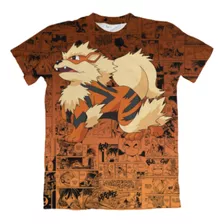 Camisa Camiseta Anime Pokemon Arcanine