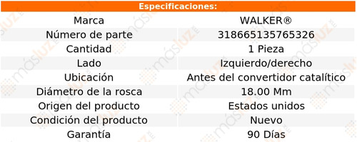 Sensor Ox O2 Izq/der Antes Cc Cayenne V6 2.9l 19/20 Walker Foto 6