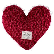 Corazón De Peluche Peso Color Rojo Cranberry De 10 X 1...