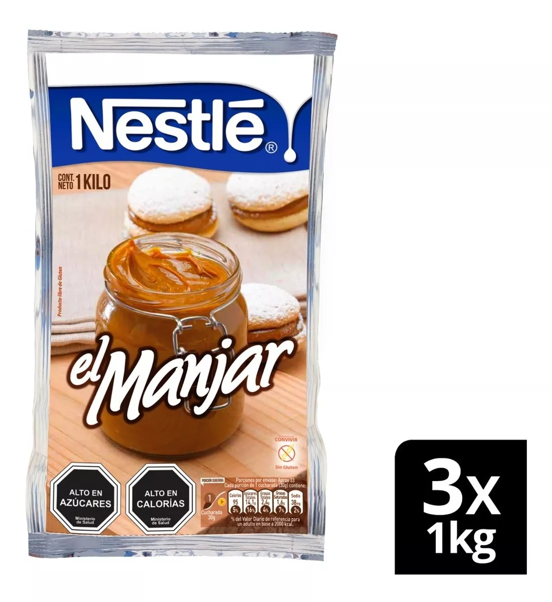 Manjar Nestlé® Bolsa 1kg X3 Unidades