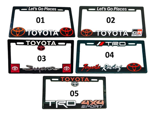  Portaplacas Premium Toyota Supra Juego 2 Piezas !!!!!! Foto 5