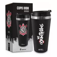 Copo Térmico Emborrachado Corinthians Inox 450ml Licenciado